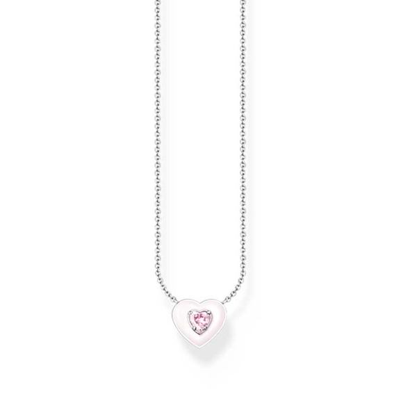 Halsband Hjärta Med Rosa Sten - Thomas Sabo berlock - Snabb frakt & paketinslagning - Nordicspectra.se