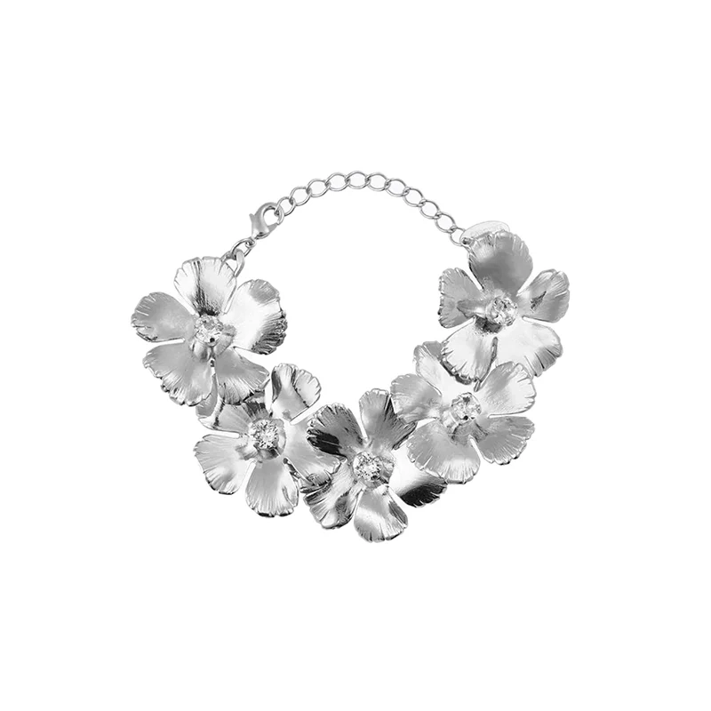 Caroline Svedbom - Anemone Bracelet Rhodium Crystal