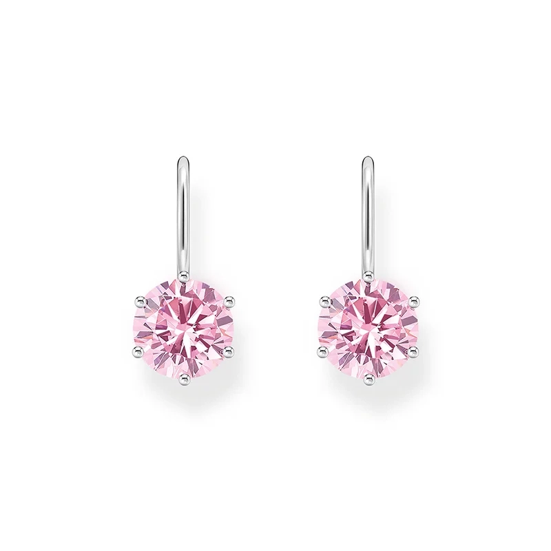 Thomas Sabo - Krokörhängen med Rosa Glittrande Stenar