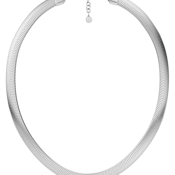 Herringbone L Necklace Steel - Edblad - Snabb leverans - Gratis paketinslagning