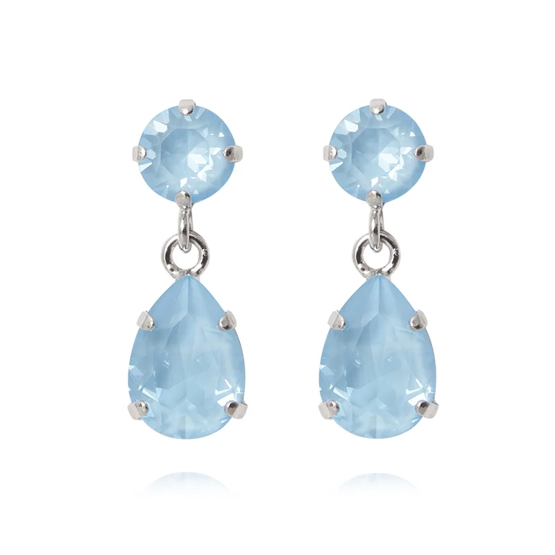Caroline Svedbom - Mini Drop Earrings Rhodium Sky Ignite