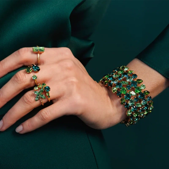 Baguette Ring Gold Peridot - Maria Black - Snabb frakt & paketinslagning - Nordic Spectra