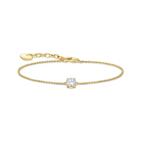 Bracelet with Sparkling Stone Gold - Thomas Sabo - Suuri valikoima & ilmainen lahjapaketointi - Nordic Spectra