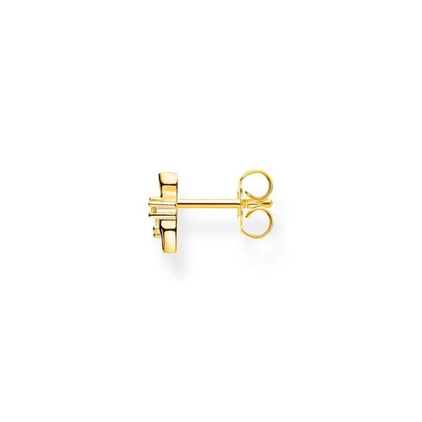 Einzel Ohrstecker Blätter Mit Weißen Steinen Gold von Thomas Sabo, Schneller Versand - Nordicspectra.de