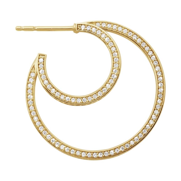 Halo Korvakorut Kulta & Pavé 1.22 ct Timantti - Georg Jensen - Suuri valikoima & ilmainen lahjapaketointi - Nordicspectra.fi