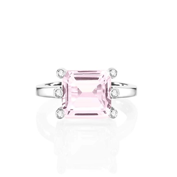 Beautiful Dreamer Ring - Morganite White Gold von Efva Attling, Schneller Versand - Nordicspectra.de