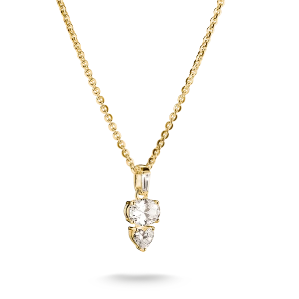 Bold Elegance Halsband Guld från Thomas Sabo i förgyllt silver med två zirkoniaberlocker