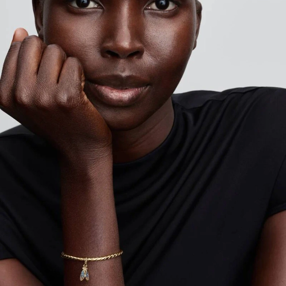 Cikada Hängberlock Guld från Pandora med skimrande vingar