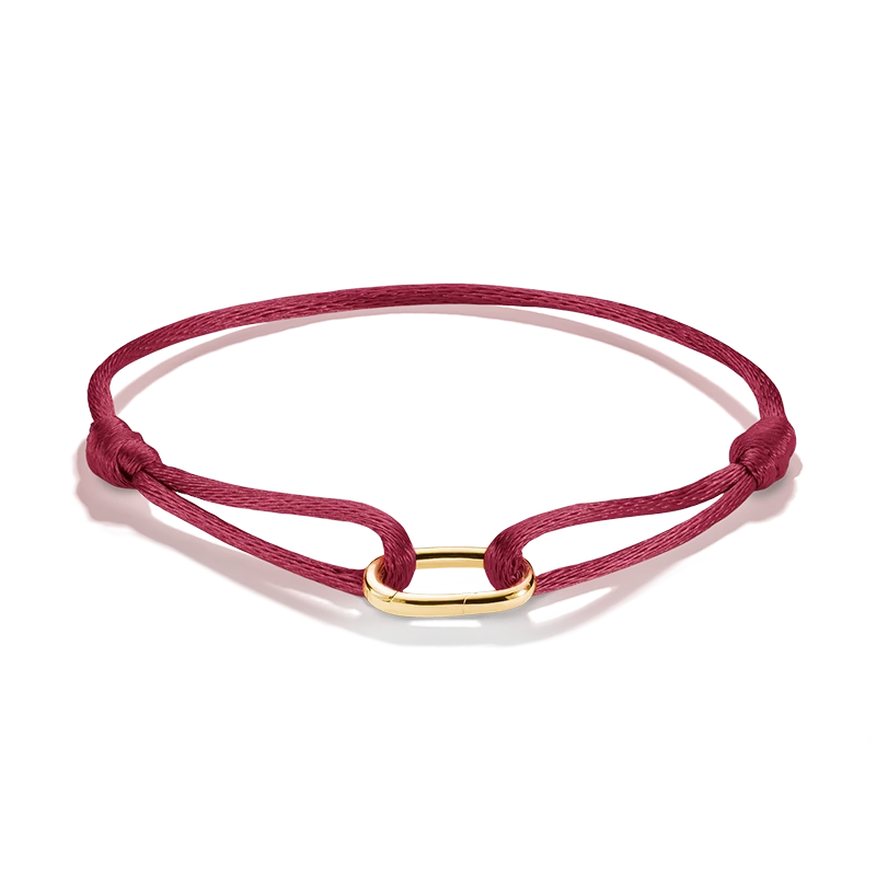 Thomas Sabo - CC Connect Textilarmband Röd Guld