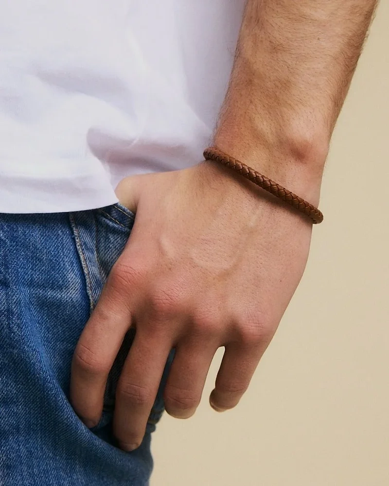 Franky Bracelet Leather Light Brown - Edblad - Snabb leverans - Gratis paketinslagning