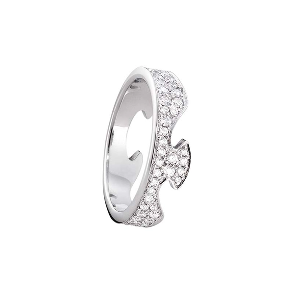Fusion Ytterring Vitguld & Pavé Diamanter - Georg Jensen ringar - Snabb frakt & paketinslagning - Nordicspectra.se
