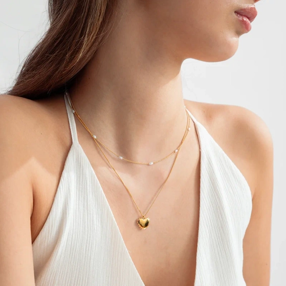 Treasure Multi Pearl Necklace Gold - Syster P - Snabb leverans & Gratis paketinslagning - Nordic Spectra