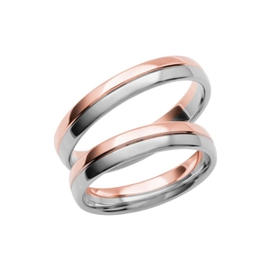 SR3010-4 Roséguld/Vitguld - Vigsel- & förlovningsringar - Schalins - Fri storleksändring* - Nordic Spectra