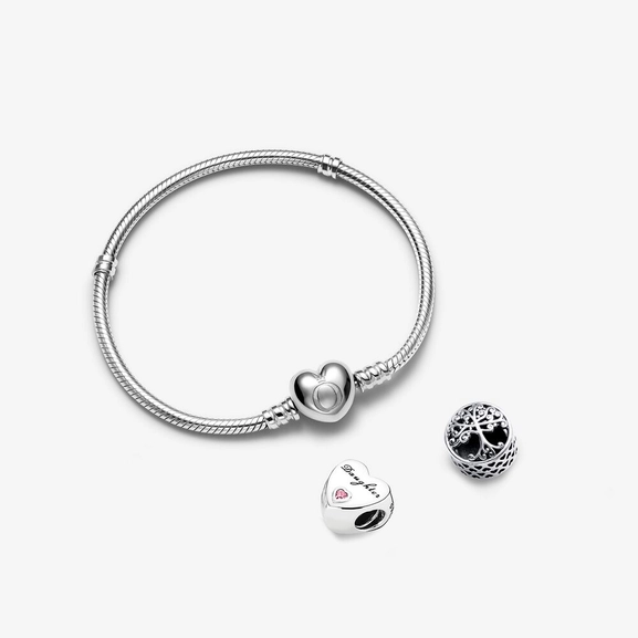 Liebevolle Tochter Charms & Armband Geschenkset von PANDORA, Schneller Versand - Nordicspectra.de