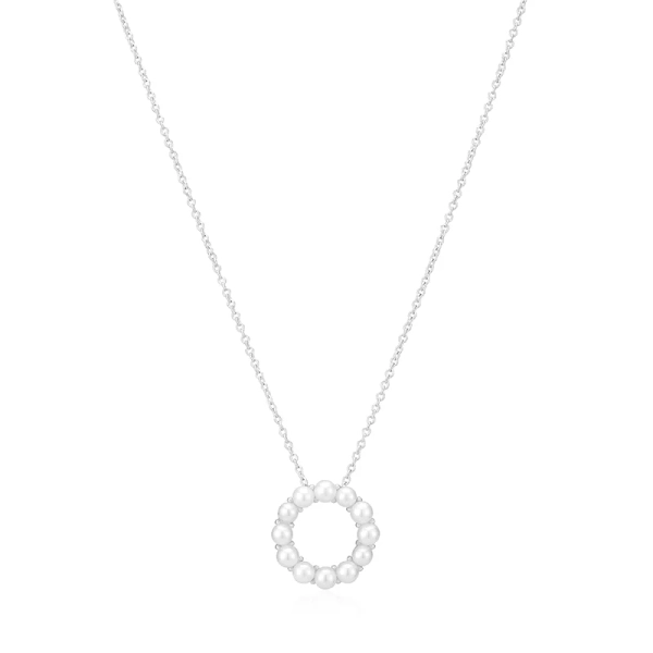 Biella Altro Perla -kaulakoru Sif Jakobsilta hopeaa tyylikkäällä makeanveden helmillä