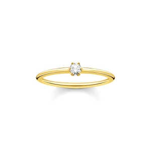 Ring Weißer Stein Klein Gold von Thomas Sabo, Schneller Versand - Nordicspectra.de