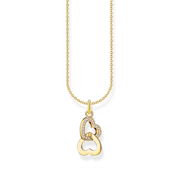 Kette mit Anhänger verschlungene Herzen vergoldet - Thomas Sabo - Nordic Spectra