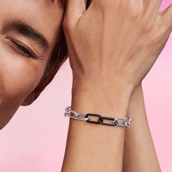 PANDORA ME Styling Pavé Double Link Svart - PANDORA - Snabb frakt & paketinslagning - Nordicspectra.se