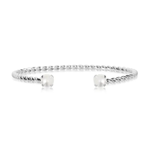 Mini Twisted Bracelet Rhodium Pearl - Caroline Svedbom - Nopea toimitus ja lahjapakkaus - Nordic Spectra