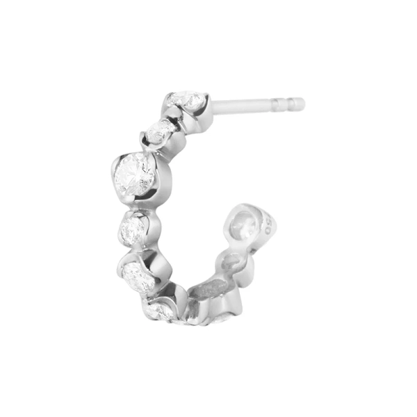 Georg Jensen Signature Diamonds 0.15 ct Creol Vitguld - Georg Jensen - Designsmycken med snabba & trygga leveranser - Nordic Spectra