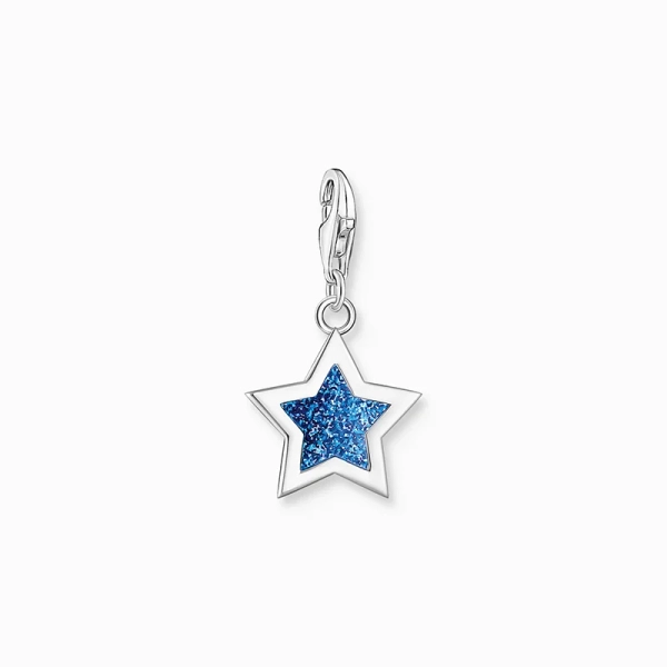 Charm-Anhänger Stern in Dunkelblau Silber - Thomas Sabo - Nordic Spectra