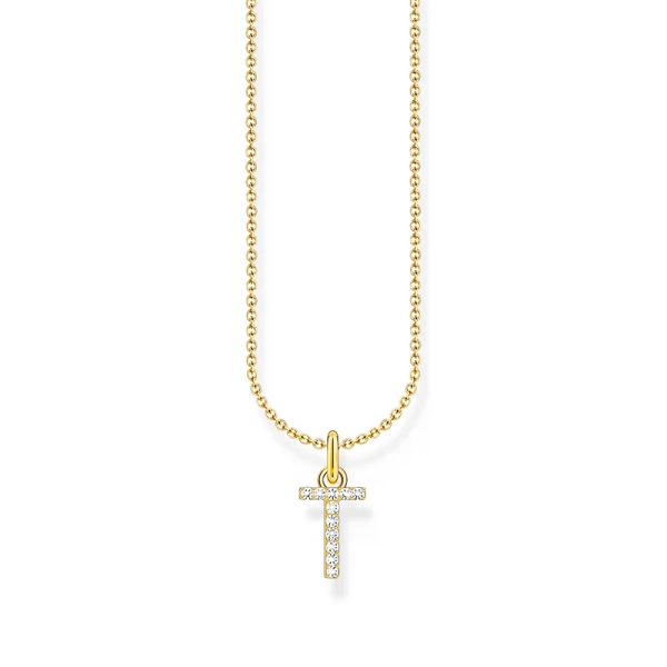 Kette mit Buchstaben-Anhänger T Gold - Thomas Sabo - Nordic Spectra