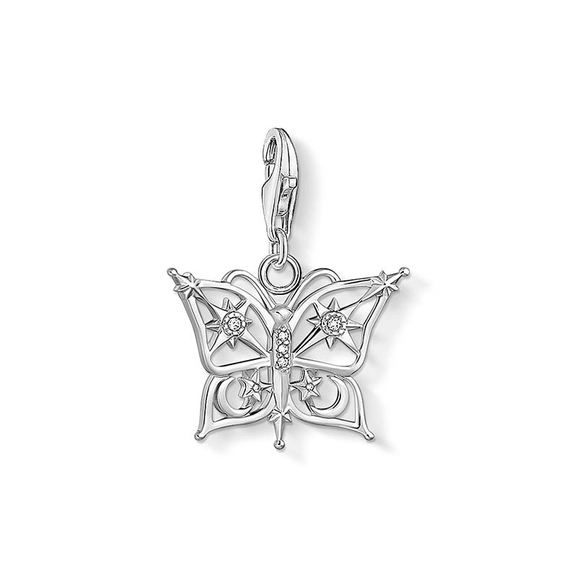 Silverfjäril med Stjärnor och Månar Berlock - Thomas Sabo berlock - Snabb frakt & paketinslagning - Nordicspectra.se