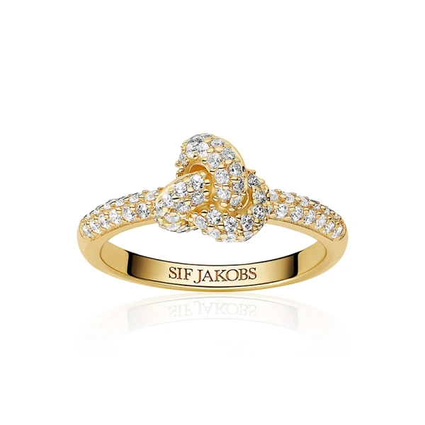 Imperia Piccolo Ring i elegant 18K guldpläterat silver med gnistrande cubic zirconia