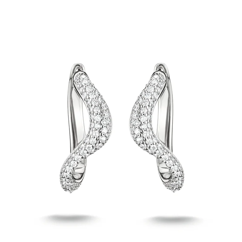 Thomas Sabo - Glittrande Vågformade Creoler
