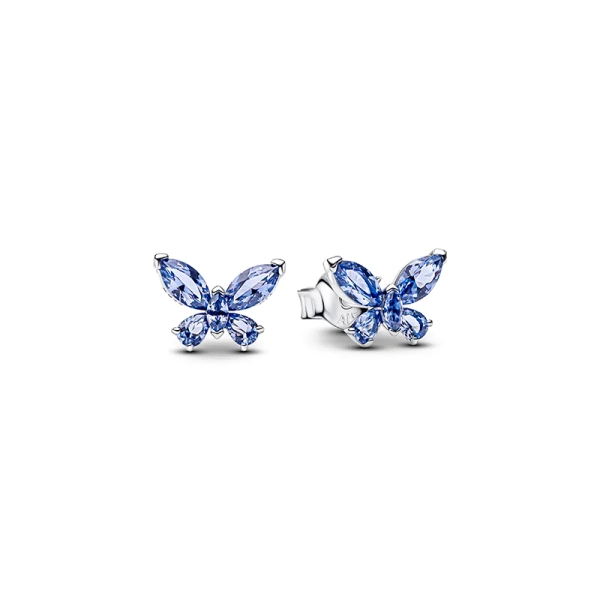 Blaue Schmetterlings-Ohrstecker von Pandora. Gönnen Sie Ihren Ohren ein himmlisches Erlebnis mit wunderschönen