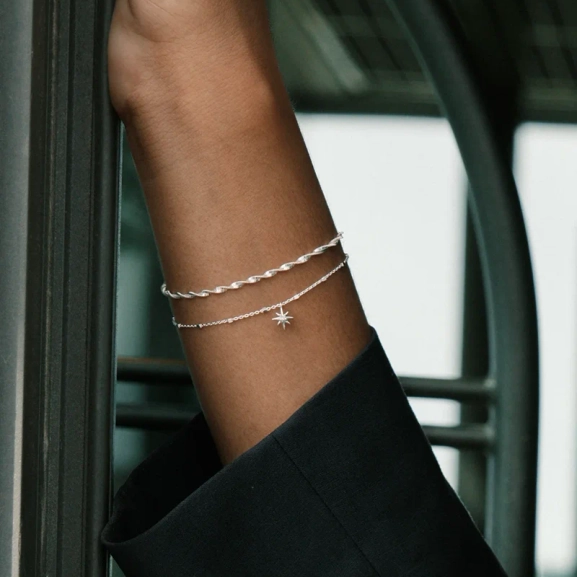 North Star Bracelet Silver - Syster P - Snabb leverans & Gratis paketinslagning - Nordic Spectra