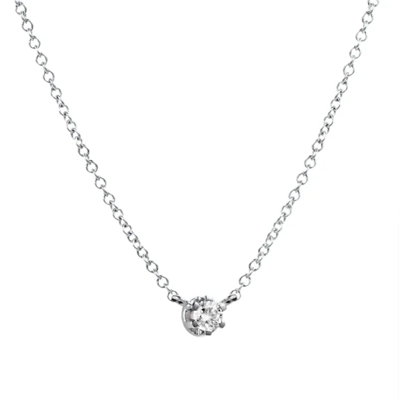 Efva Attling - Crown & Stars Necklace 0.19ct White Gold