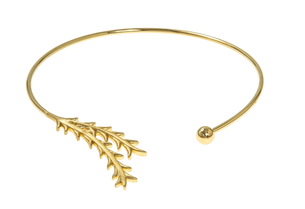 CU Jewellery - Tree Twig Bangle Necklace Gold