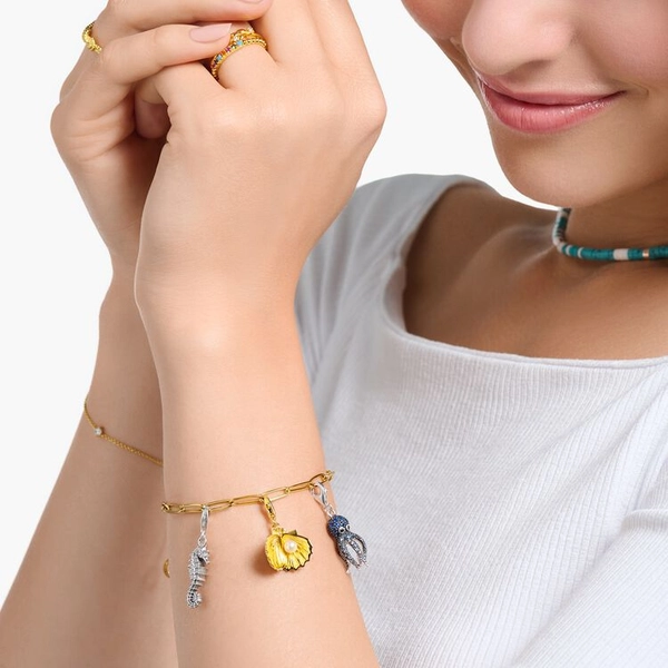 Snäcka med Stenar Guld Berlock - Thomas Sabo berlock - Snabb frakt & paketinslagning - Nordicspectra.se