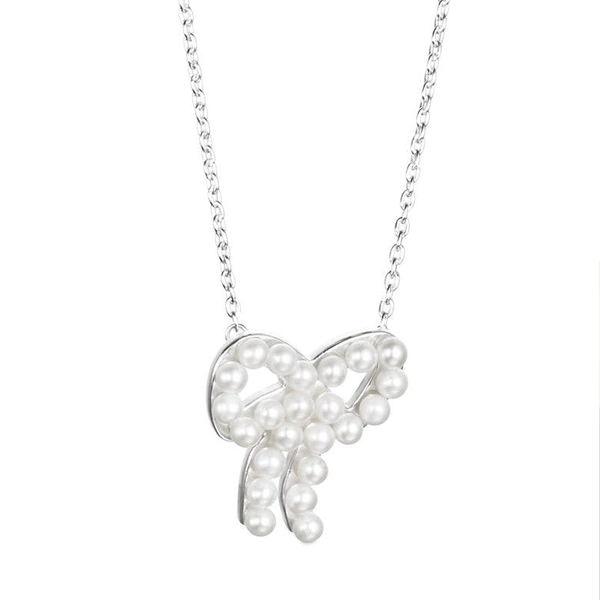 Mini Pearls Bow Necklace - Efva Attling halsband - Snabb frakt & paketinslagning - Nordicspectra.se