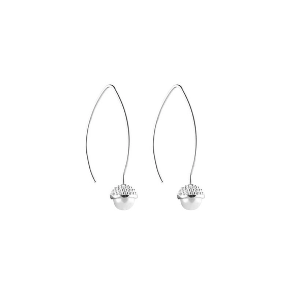 Pearl Bubble Long Ear Silver -CU Jewellery - Snabb frakt & paketinslagning - Nordicspectra.se