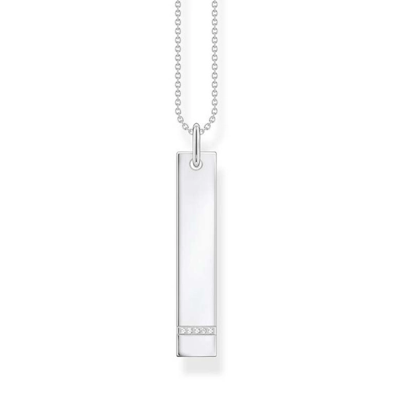 Halsband Tag med Vita Stenar - Thomas Sabo halsband - Snabb frakt & paketinslagning - Nordicspectra.se