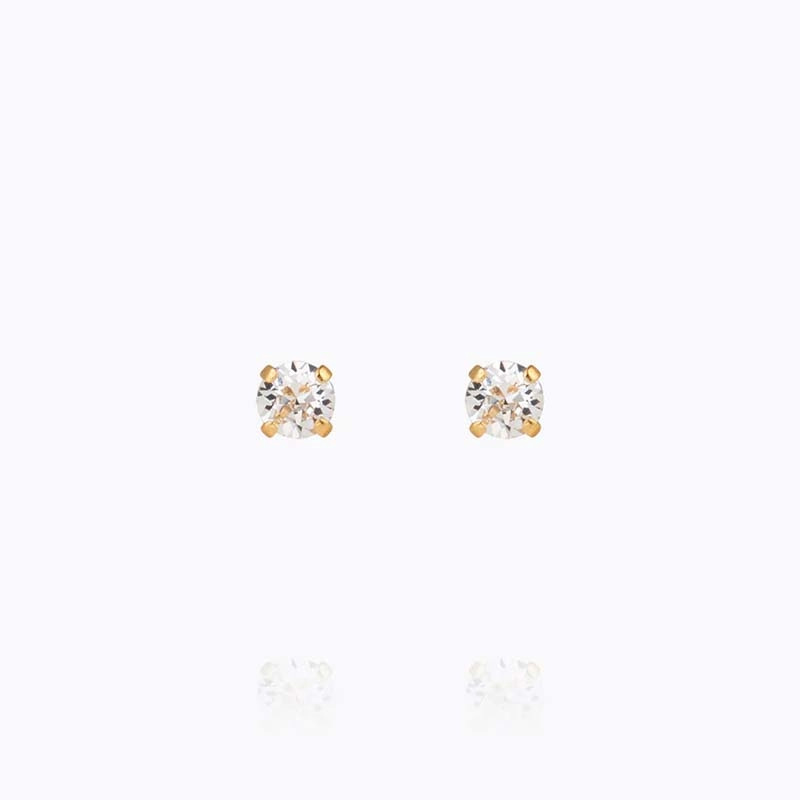 Caroline Svedbom - Mini Stud Earrings Gold Crystal