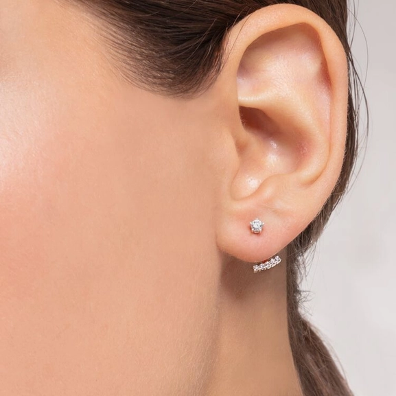 Ear Jacket Vita Stenar - Thomas Sabo örhängen - Snabb frakt & paketinslagning - Nordicspectra.se