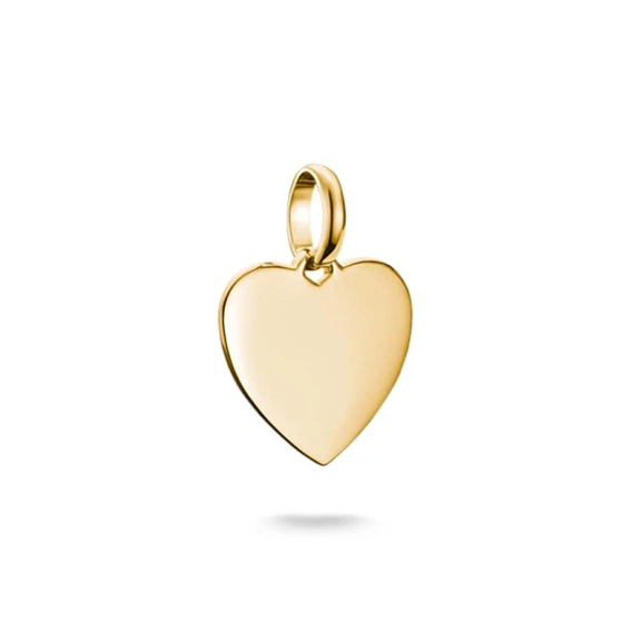 CC Connect Hjärta med Gravyr Berlock Guld i 18K guldpläterat silver