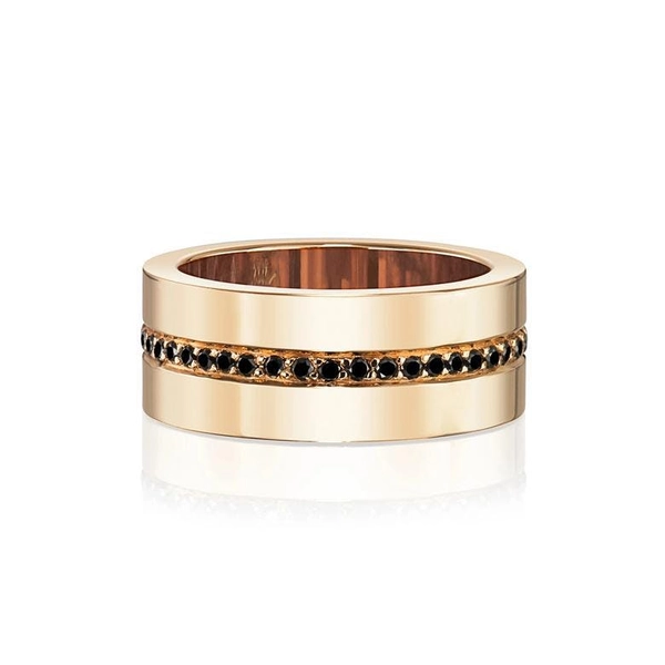 Wide & Black Stars Ring Gold - Efva Attling ringar - Snabb frakt & paketinslagning - Nordicspectra.se