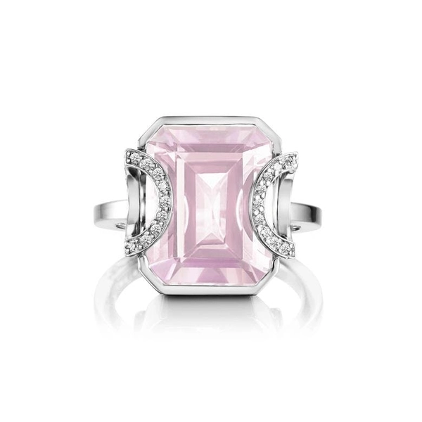 Little Magic Star Ring Rose Quartz White Gold - Efva Attling - Suuri valikoima & ilmainen lahjapaketointi - Nordicspectra.fi