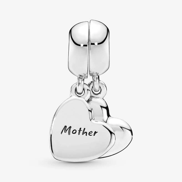 Mutter und Sohn Herz Teilbarer Charm-Anhänger von PANDORA, Schneller Versand - Nordicspectra.de