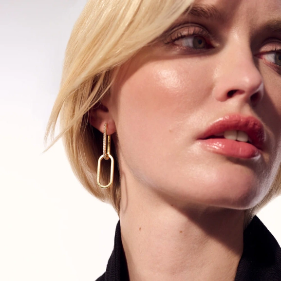 18K vergoldetes Silber.