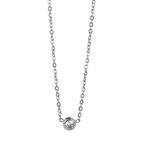 LILLY Kort Halsband 4 mm Kristall/Stål - Astrid & Agnes - Snabb frakt & paketinslagning - Nordicspectra.se