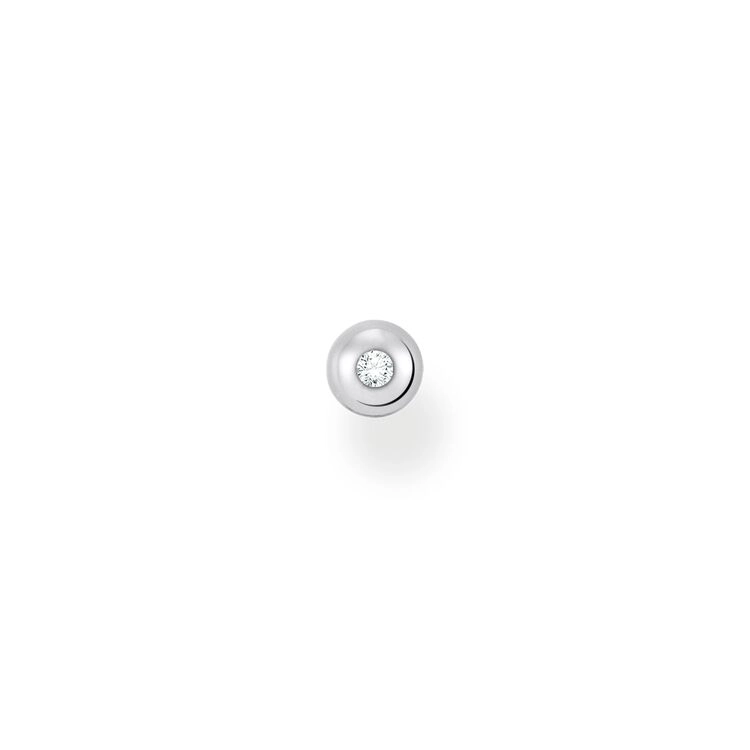 Thomas Sabo – Stiftörhänge Runt med Vit Sten