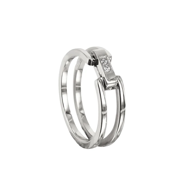 CHERRIE Crystal Ring Stål - Astrid & Agnes - Nordic Spectra