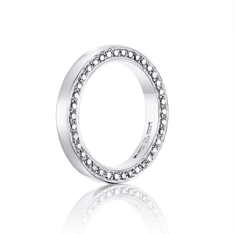 Efva Attling - Half Round & Stars On Side Ring White Gold