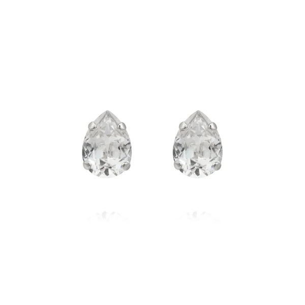 Amelia Stud Earrings Rhodium Crystal – små örhängen med gnistrande Swarovski-kristaller och rhodiumpläterad finish.