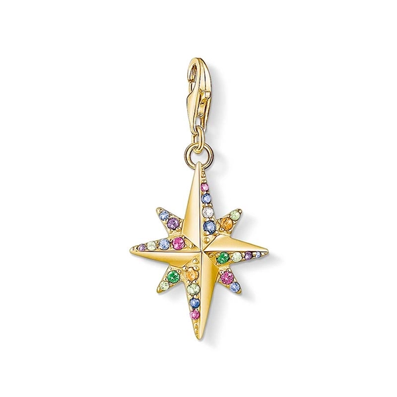 Charm-Anhänger Farbiger Stern gold von Thomas Sabo, Schneller Versand - Nordicspectra.de